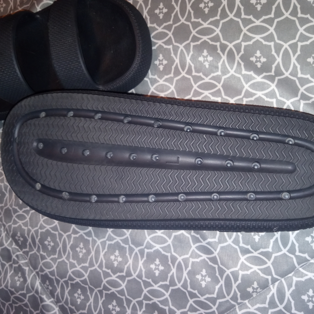 PINK Victoria's Secret Black Slide Sandals